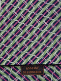 Hermès jacquard silk tie green striped equestrian horses 655436 T