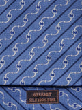 Hermès jacquard silk tie blue equestrian pattern 655832 T