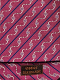 Hermès jacquard silk tie pink equestrian pattern 655832 T
