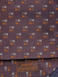 Hermès jaquard silk tie brown H pattern 656192 T