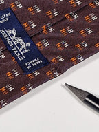 Hermès jaquard silk tie brown H pattern 656192 T