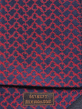 Hermès jacquard silk tie blue red equestrian pattern 657857 T