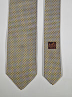 659128 Hermès tie yellow H pattern 659128 T