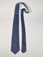 Hermès silk tie jaquard blue 659182 T
