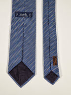 Hermès silk tie jaquard blue 659182 T