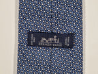 Hermès silk tie jaquard blue 659182 T