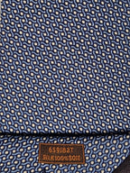 Hermès silk tie jaquard blue 659182 T