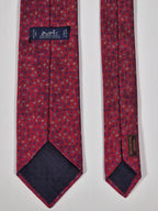 Hermès jacquard silk tie red H pattern 659194 T