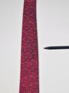 Hermès jacquard silk tie red H pattern 659194 T