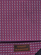 Hermès jacquard silk tie red H pattern 659225 T