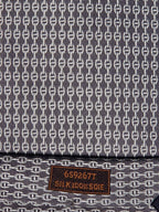 Hermès silk tie grey chain pattern 659267 T