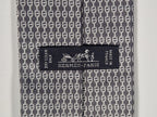 Hermès silk tie grey chain pattern 659267 T
