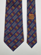 Hermés silk tie blue rope and buckles pattern 695 OA