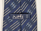 000695 Hermès tie blue rope and buckles pattern 695 OA