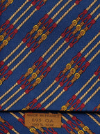 Hermés silk tie blue rope and buckles pattern 695 OA
