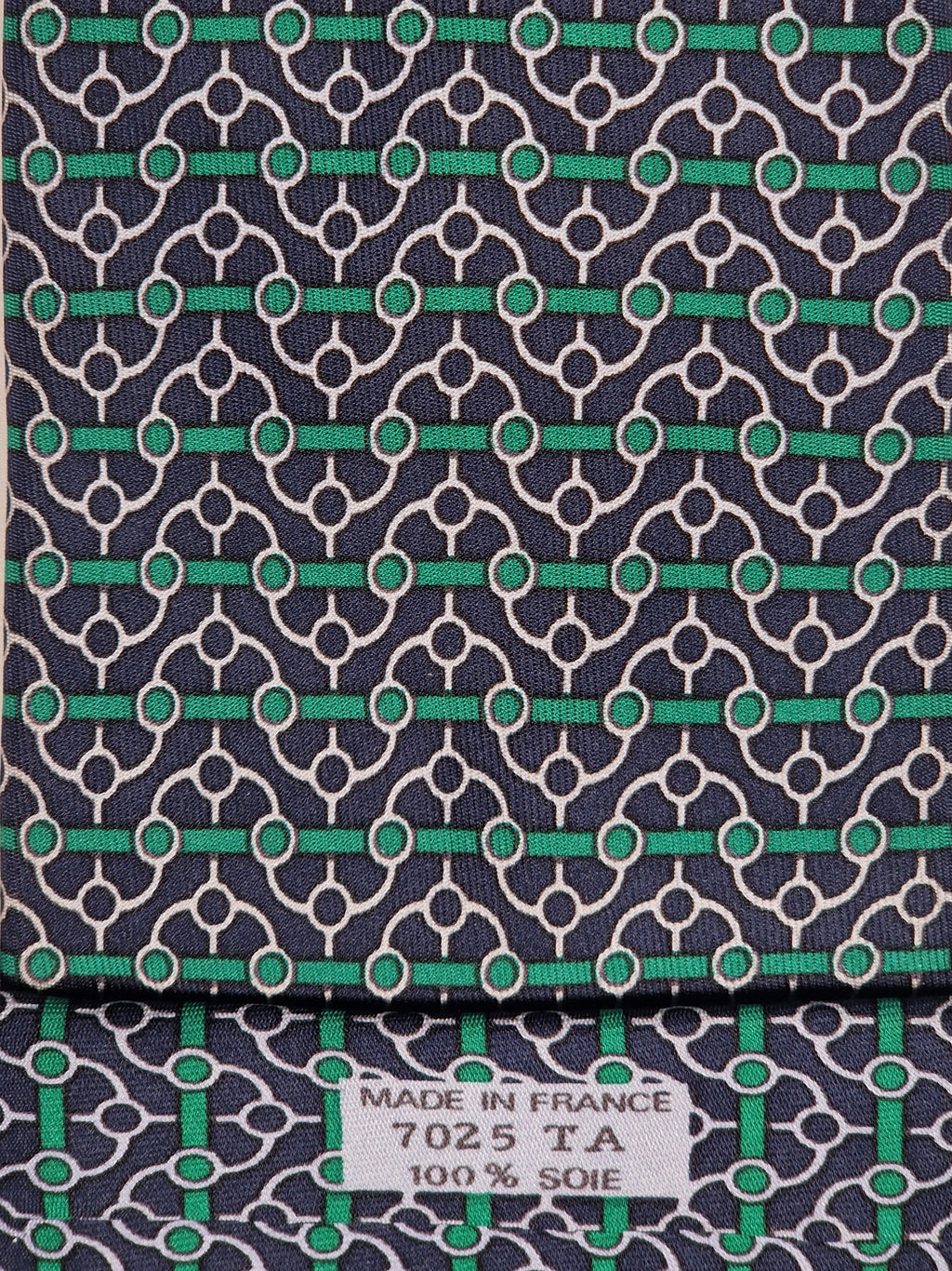 007025 Hermès tie blue equestrian pattern 7025 TA