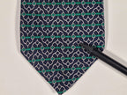 007025 Hermès tie blue equestrian pattern 7025 TA