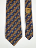 007028 Hermès tie blue geometric pattern Hermès 7028 TA tie blue