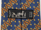 007028 Hermès tie blue geometric pattern Hermès 7028 TA tie blue