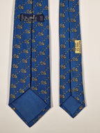 007036 Hermès tie blue "Le Mans" 7036 TA