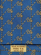 007036 Hermès tie blue "Le Mans" 7036 TA