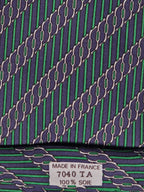 Hermès silk tie blue equestrian pattern 7040 TA
