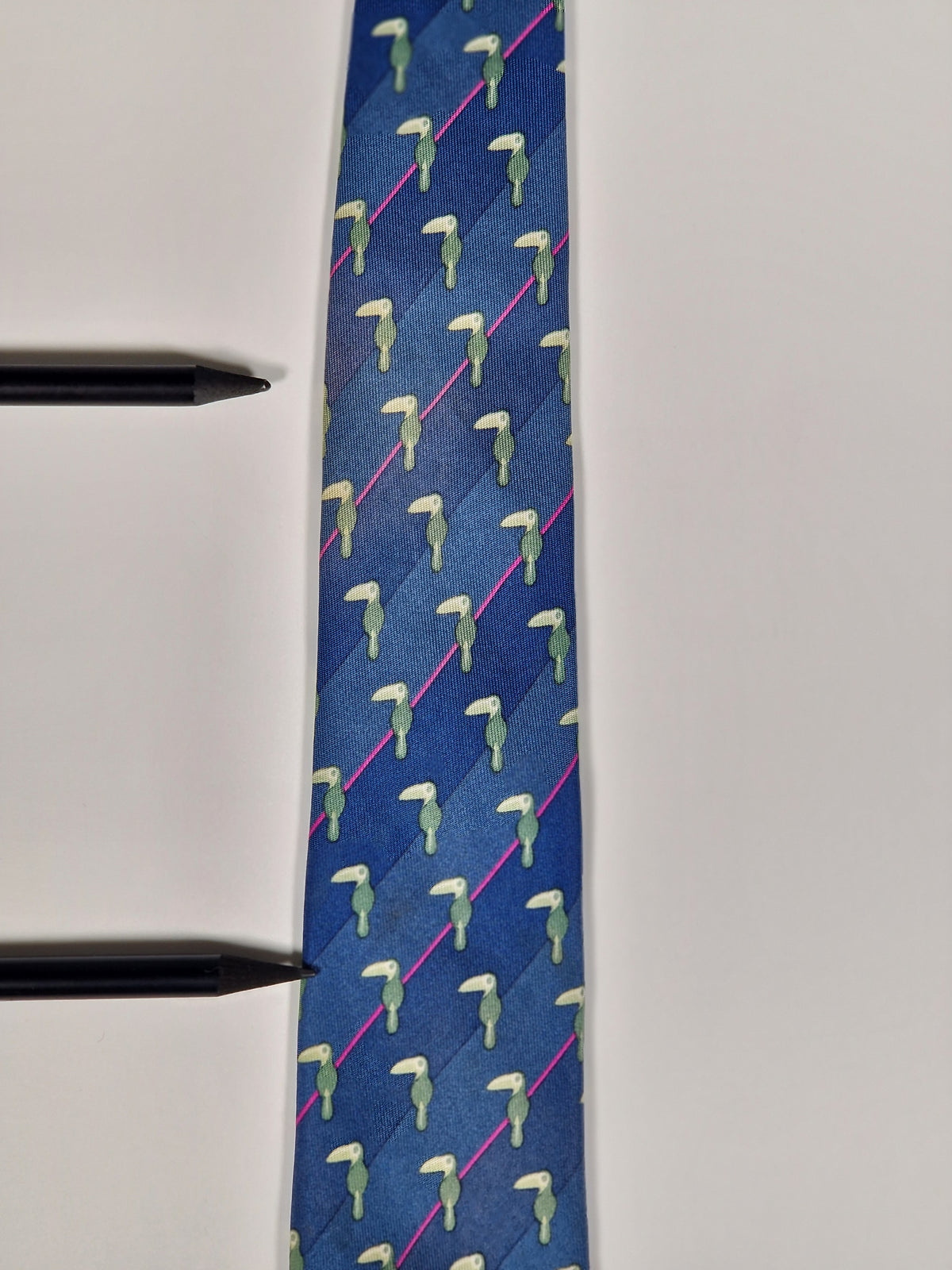 007065 Hermès tie blue bird pattern 7065 TA