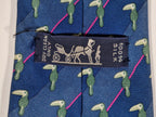 007065 Hermès tie blue bird pattern 7065 TA