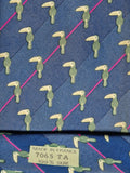 007065 Hermès tie blue bird pattern 7065 TA