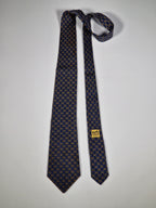 Vintage Hermès silk tie blue scarf ring ropes 714 FA
