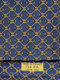 Vintage Hermès silk tie blue scarf ring ropes 714 FA