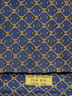 Vintage Hermès silk tie blue scarf ring ropes 714 FA