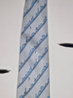 007163 Hermès tie blue Paris skyline 7163 FA