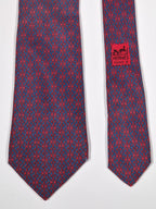 007169 Hermès tie blue H pattern Hermès 7169 FA tie blue