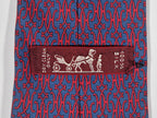 007169 Hermès tie blue H pattern Hermès 7169 FA tie blue