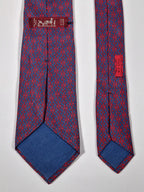 007169 Hermès tie blue H pattern Hermès 7169 FA tie blue