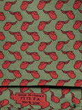 007173 Hermès tie green sadel pattern 7173 FA