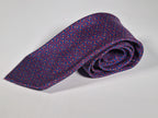 Hermès silk tie blue red equestrian pattern Hermès 7179 UA tie blue