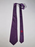 Hermès silk tie blue red equestrian pattern Hermès 7179 UA tie blue