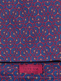 Hermès silk tie blue red equestrian pattern Hermès 7179 UA tie blue