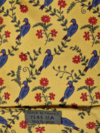 007185 Hermès tie yellow bird pattern 7185 UA