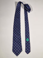 007207 Hermès tie blue snail pattern 7207 UA