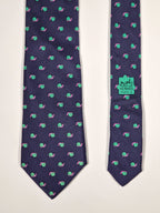 007207 Hermès tie blue snail pattern 7207 UA