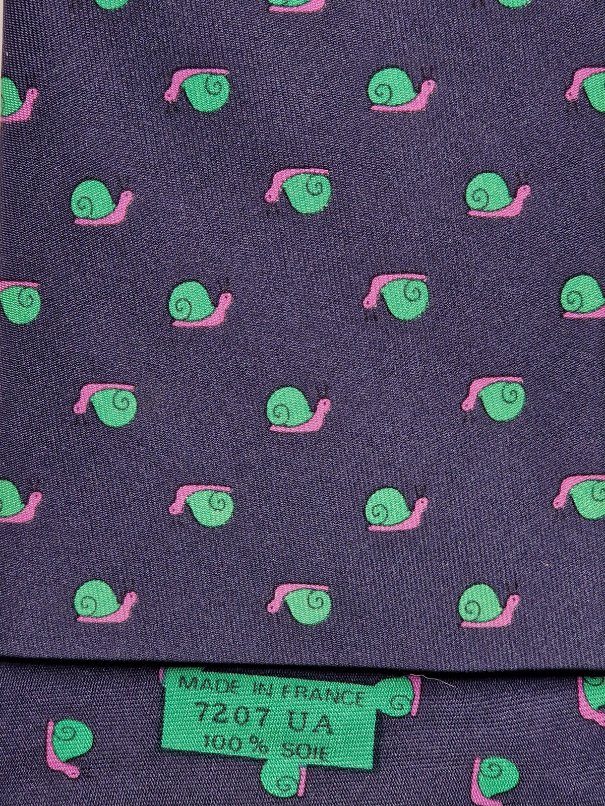 007207 Hermès tie blue snail pattern 7207 UA