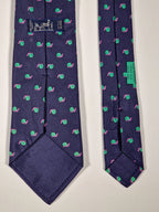 007207 Hermès tie blue snail pattern 7207 UA