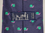 007207 Hermès tie blue snail pattern 7207 UA