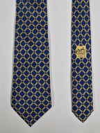 Hermès silk tie blue rope pattern Hermès 7218 UA tie blue