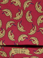 007260 Hermès tie red crane pattern 7260 MA