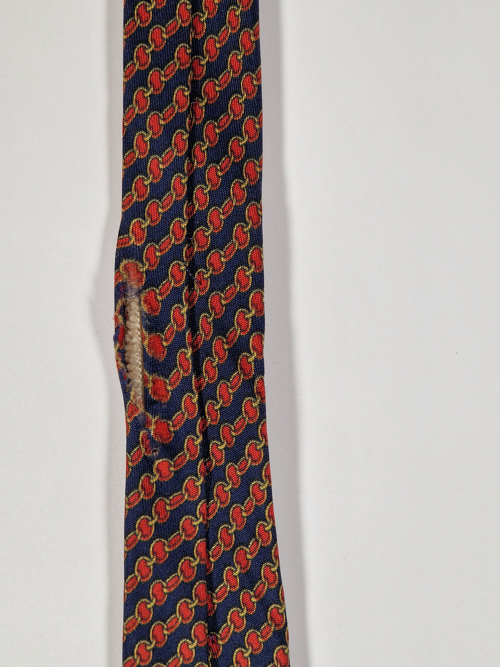 000726 Hermès tie blue geometric pattern 726 FA