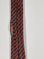 000726 Hermès tie blue geometric pattern 726 FA